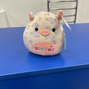 Rosie Plush Pig Toy - Cream and Pink